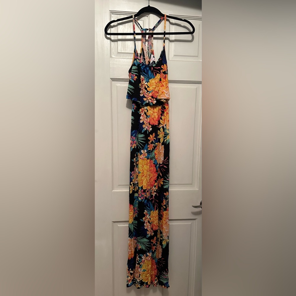 Candie's Black and Orange Floral Dress